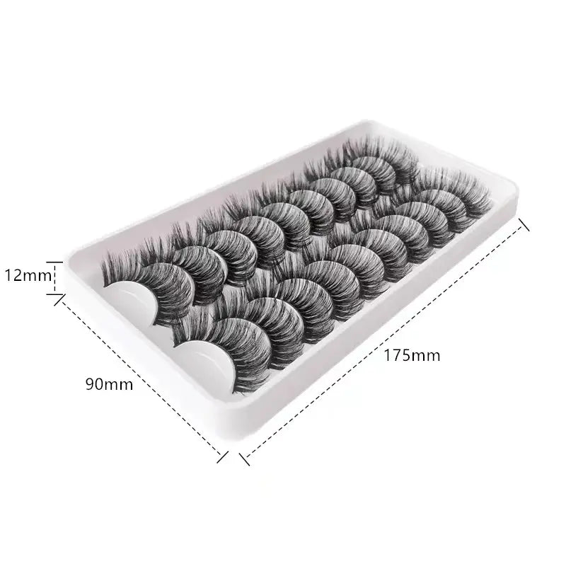 10 Pairs Fluffy Mink Lashes - Handmade, Reusable, Natural